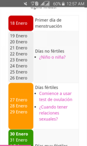 Los dias cercanos a la menstruacion son fertiles